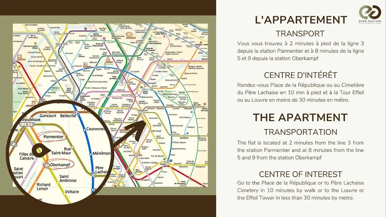 Luxueux & Spacieux Appartement, 125M2, Republique Париж